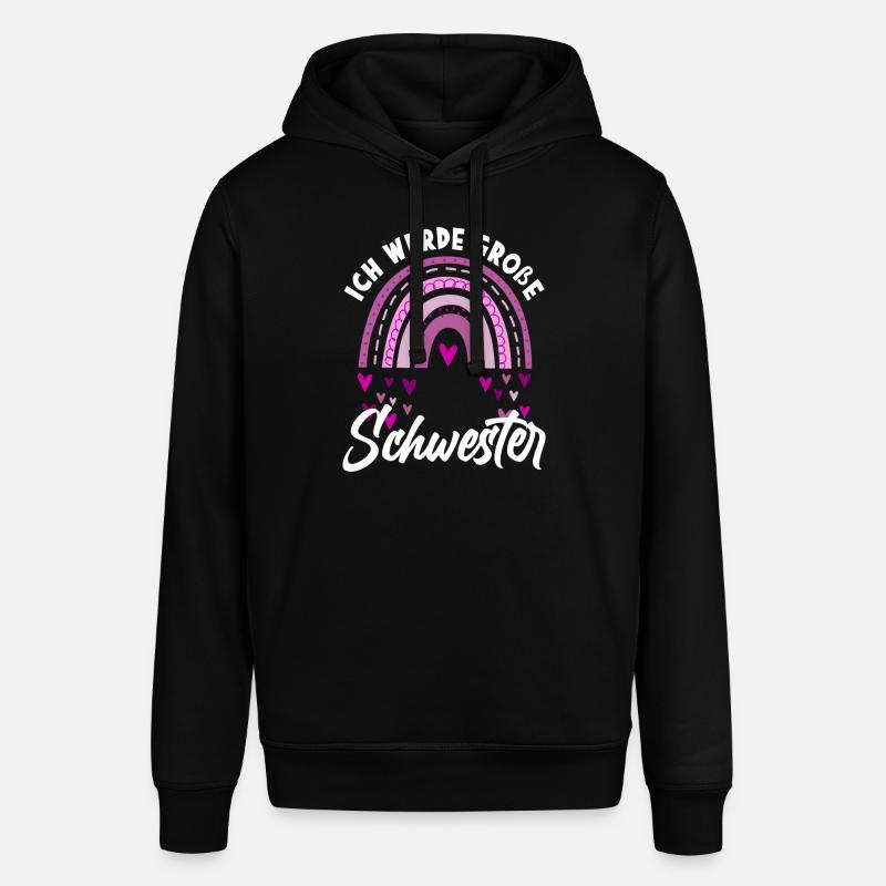 Ich Werde Große Schwester Regenbogen - Stanley/Stella Unisex Hoodie SOUNDER - Schwarz