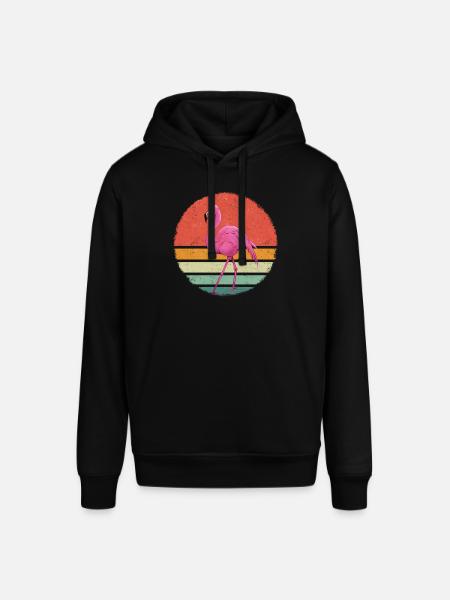 Flamingo Animal Pink - Stanley/Stella SOUNDER Unisex Hoodie - black