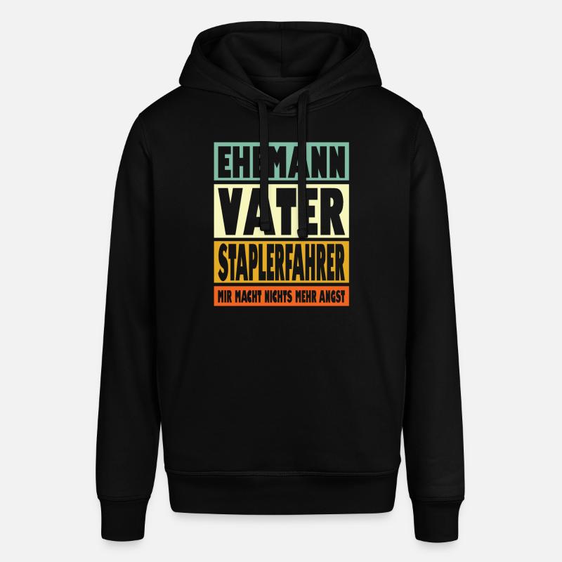 Staplerfahrer Vater Ehemann Held - Stanley/Stella Unisex Hoodie SOUNDER - Schwarz