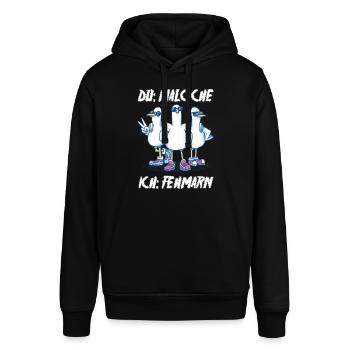 Ostsee Tauben Fehmarn - Stanley/Stella Unisex Hoodie SOUNDER - Schwarz - Vorne - Alina (178cm) & Michal (187cm)