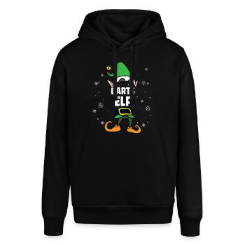 Darts Elf Partnerlook Weihnachten - Stanley/Stella Unisex Hoodie SOUNDER - Schwarz - Vorne - Alina (178cm) & Michal (187cm)