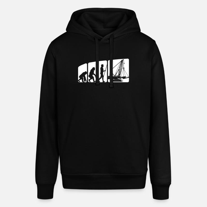 Kranführer Evolution Kranfahrer - Stanley/Stella Unisex Hoodie SOUNDER - Schwarz