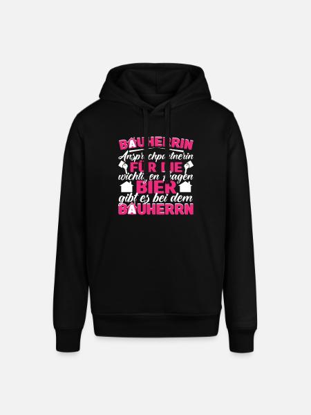 Bauherrin Bauleitung Ansprechpartnerin - Stanley/Stella Unisex Hoodie SOUNDER - Schwarz