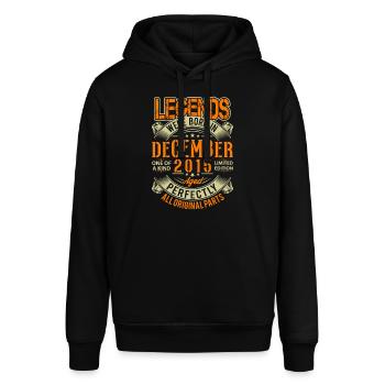 2015 Dezember Geburtstag Legende - Stanley/Stella Unisex Hoodie SOUNDER - Schwarz - Vorne - Alina (178cm) & Michal (187cm)