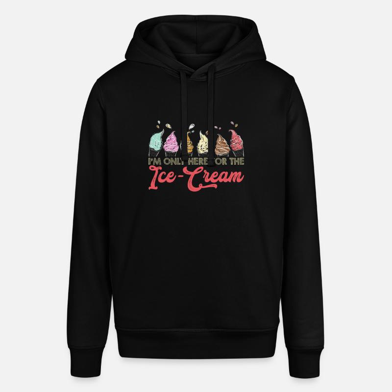 Eiscreme logo Sommer Softeis Geschenkidee - Stanley/Stella Unisex Hoodie SOUNDER - Schwarz