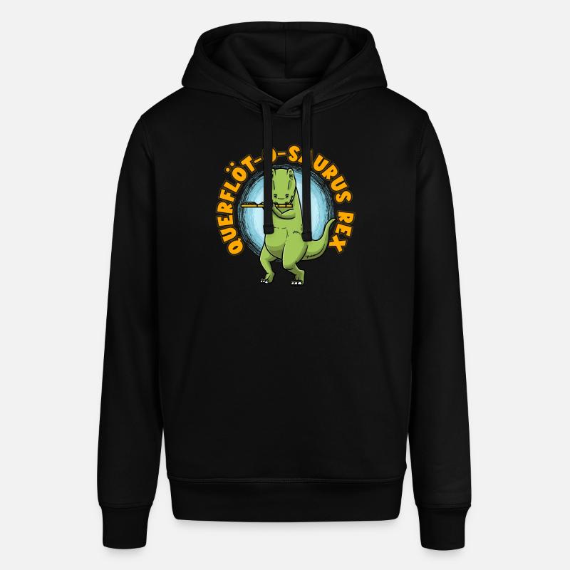 Querflöt-O-Saurus Rex Dinosaurier Querflöte - Stanley/Stella Unisex Hoodie SOUNDER - Schwarz