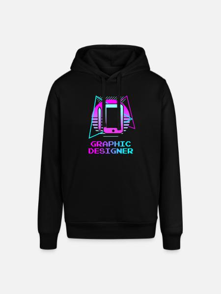 Retro Graphic Designer Graphic Design - Stanley/Stella SOUNDER Unisex Hoodie - black