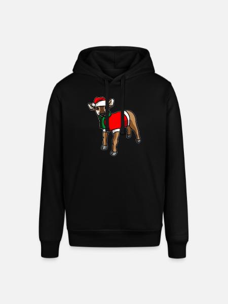 Antelope in Christmas costume - Stanley/Stella SOUNDER Unisex Hoodie - black