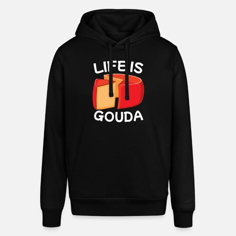 Morceau de fromage Gouda - Sweat à capuche SOUNDER Stanley/Stella Unisexe - noir