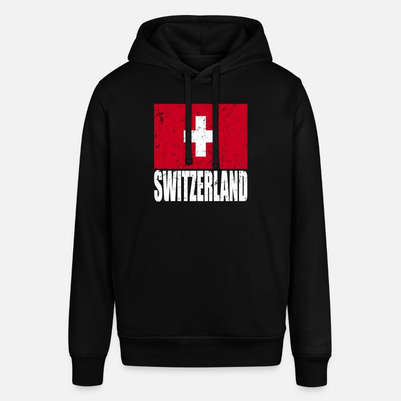 Drapeau de la Suisse - Sweat à capuche SOUNDER Stanley/Stella Unisexe - noir
