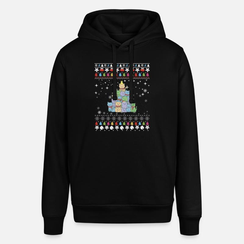 Arbre à chat Noël - Sweat à capuche SOUNDER Stanley/Stella Unisexe - noir