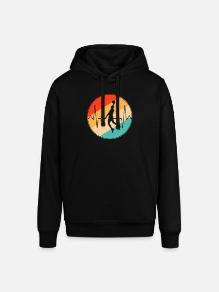 Baseball retro heartbeat - Stanley/Stella SOUNDER Unisex Hoodie - black
