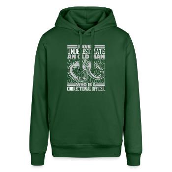Justizvollzugsbeamter Wärter Vollzugsbeamter - Stanley/Stella Unisex Hoodie SOUNDER - Flaschengrün - Vorne - Alina (178cm) & Michal (187cm)