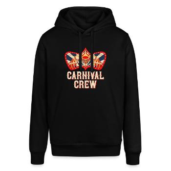 Karneval Crew Zirkus Geburtstag Outfit Feier Karne - Stanley/Stella Unisex Hoodie SOUNDER - Schwarz - Vorne - Alina (178cm) & Michal (187cm)