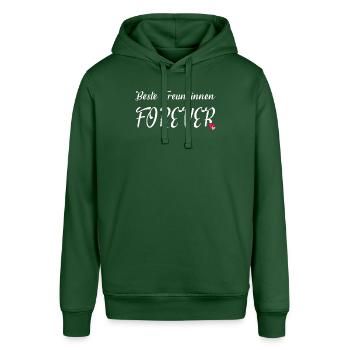 Geschenkidee Freundin schwester - Stanley/Stella Unisex Hoodie SOUNDER - Flaschengrün - Vorne - Alina (178cm) & Michal (187cm)