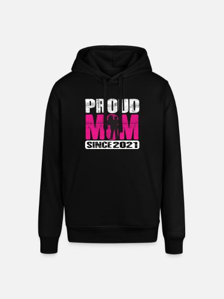 Proud Mom Since 2021 - Stanley/Stella SOUNDER Unisex Hoodie - black