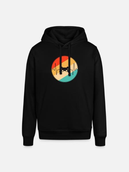 Gaming Retro Heartbeat - Stanley/Stella SOUNDER Unisex Hoodie - black