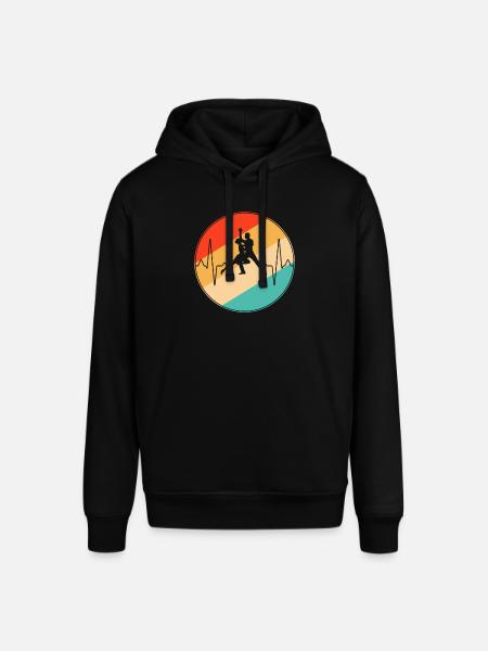 Dancing Retro Heartbeat - Stanley/Stella SOUNDER Unisex Hoodie - black