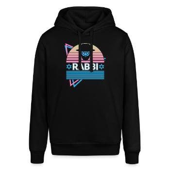 Rabbiner Jude Jüdisch Hebräisch Retro - Stanley/Stella Unisex Hoodie SOUNDER - Schwarz - Vorne - Alina (178cm) & Michal (187cm)