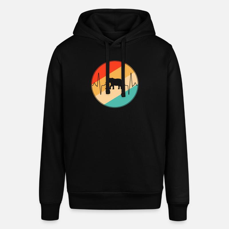 Elephant Retro Heartbeat - Sweat à capuche SOUNDER Stanley/Stella Unisexe - noir