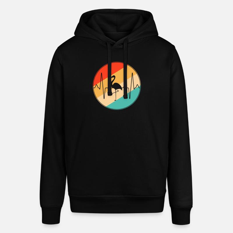 Flamingo Retro Heartbeat - Sweat à capuche SOUNDER Stanley/Stella Unisexe - noir