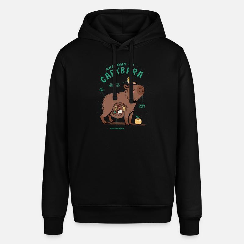 Anatomie d’un Capybara Sweet Capybara - Sweat à capuche SOUNDER Stanley/Stella Unisexe - noir