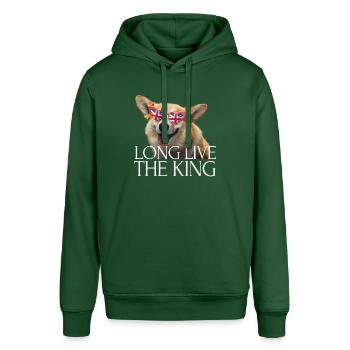 Britischer König Krönung Charles England Flagge - Stanley/Stella Unisex Hoodie SOUNDER - Flaschengrün - Vorne - Alina (178cm) & Michal (187cm)