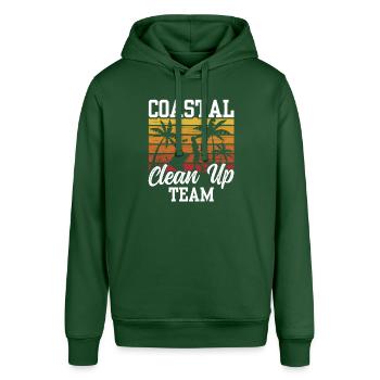 Coastal Cleanup Team Beach Beach Clean Up - Stanley/Stella SOUNDER Unisex Hoodie - bottle green - Front - Alina (178cm) & Michal (187cm)