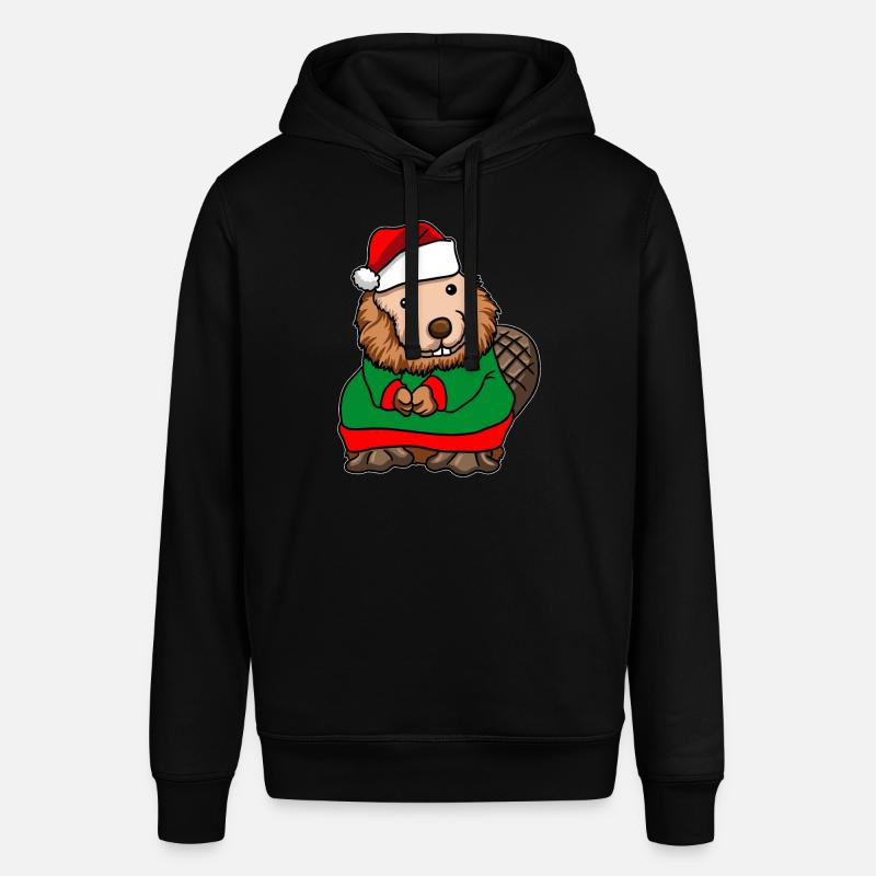 Castor Père Noël - Sweat à capuche SOUNDER Stanley/Stella Unisexe - noir