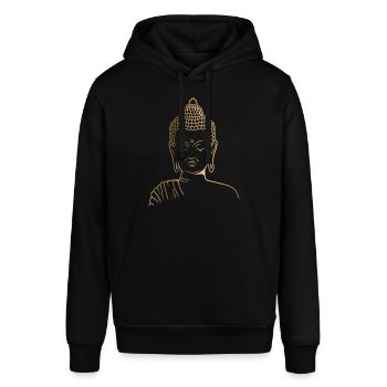 Gautama Buddha Meditation For Buddhim Enthusiast - Stanley/Stella Unisex Hoodie SOUNDER - Schwarz - Vorne - Alina (178cm) & Michal (187cm)