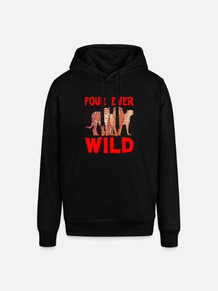Four Ever Wild 40 - Stanley/Stella Unisex Hoodie SOUNDER - Schwarz
