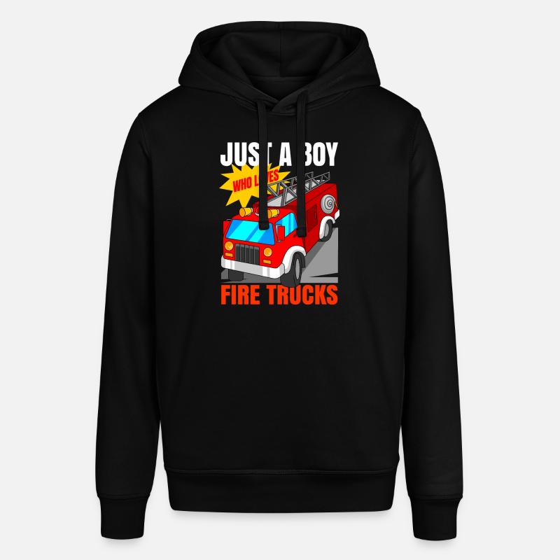 Fire Brigade Fire Engine Boys - Stanley/Stella SOUNDER Unisex Hoodie - black