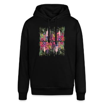 Colorful wildflowers - Stanley/Stella SOUNDER Unisex Hoodie - black - Front - Alina (178cm) & Michal (187cm)