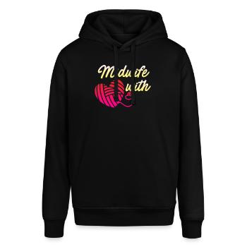 I am a midwife with heart midwife - Stanley/Stella SOUNDER Unisex Hoodie - black - Front - Alina (178cm) & Michal (187cm)