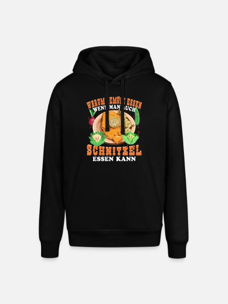 Schnitzel Warum Gemüse essen? - Stanley/Stella Unisex Hoodie SOUNDER - Schwarz