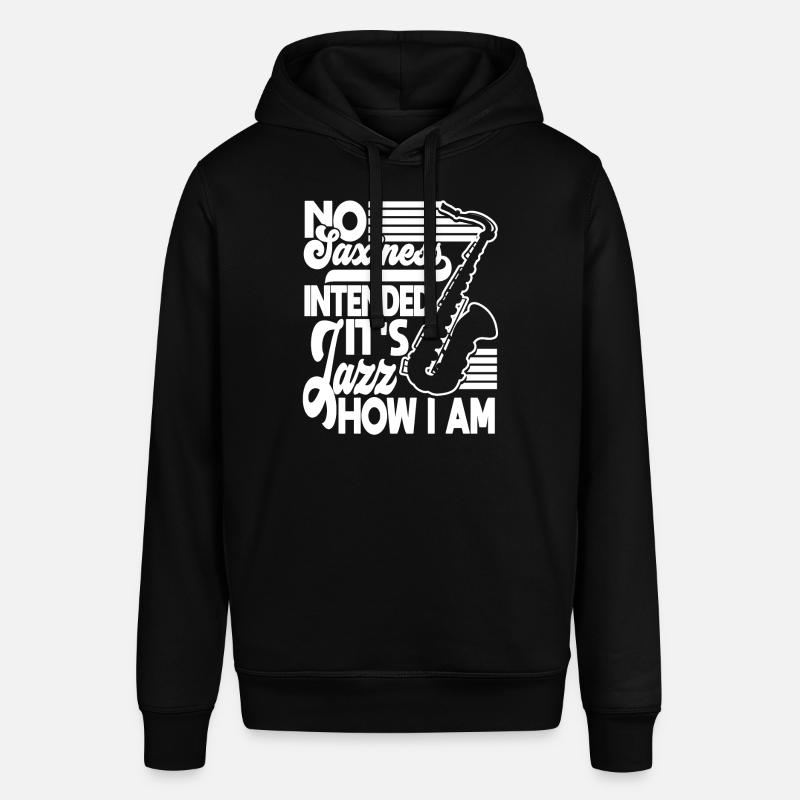 Saksofon saksofonspiller - Stanley/Stella SOUNDER økologisk unisex-hettegenser - svart