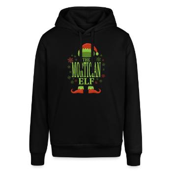 Bestatter Weihnachtself - Stanley/Stella Unisex Hoodie SOUNDER - Schwarz - Vorne - Alina (178cm) & Michal (187cm)