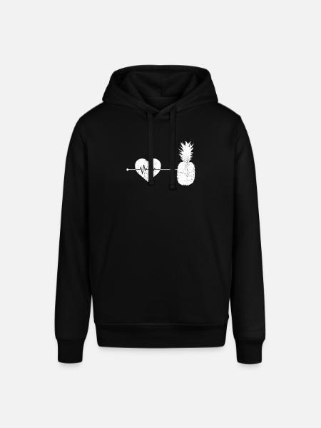 Ananas Herzschlag - Stanley/Stella Unisex Hoodie SOUNDER - Schwarz