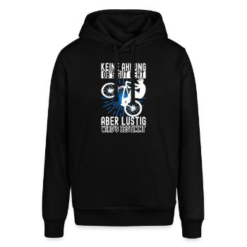 Fahrrad Fahrradfahrer - Stanley/Stella Unisex Hoodie SOUNDER - Schwarz - Vorne - Alina (178cm) & Michal (187cm)