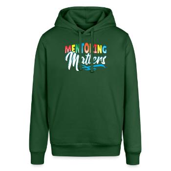 Mentor Mentoring Motivations-Lehrer Stark Bestimmt - Stanley/Stella Unisex Hoodie SOUNDER - Flaschengrün - Vorne - Alina (178cm) & Michal (187cm)