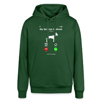Malinois Belgian Shepherd - Stanley/Stella SOUNDER Unisex Hoodie - bottle green - Front - Alina (178cm) & Michal (187cm)