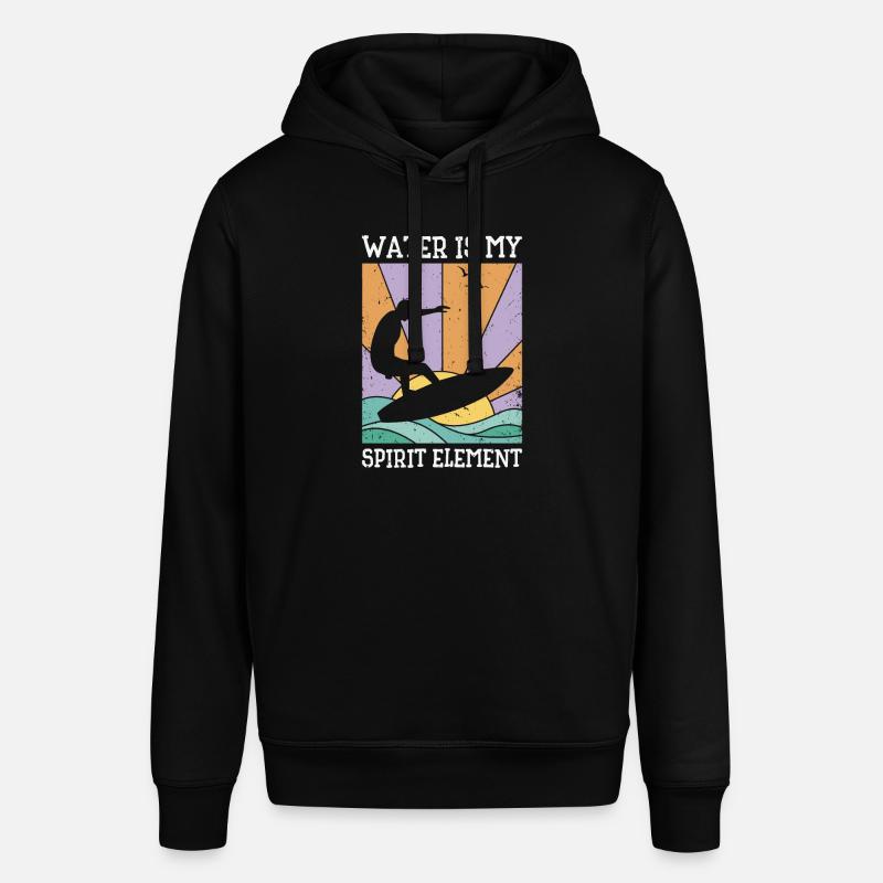 Vague d’eau Élément Ocean Surfer - Sweat à capuche SOUNDER Stanley/Stella Unisexe - noir