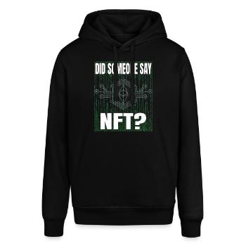 Hat Jemand Virtuelles Geld Für NFT-Token Gesagt? - Stanley/Stella Unisex Hoodie SOUNDER - Schwarz - Vorne - Alina (178cm) & Michal (187cm)