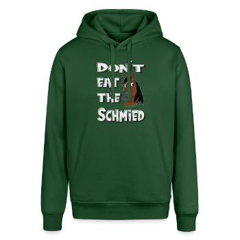 dont eat the Schmied lustiges Hufschmied - Stanley/Stella Unisex Hoodie SOUNDER - Flaschengrün - Vorne - Alina (178cm) & Michal (187cm)