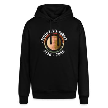 Pluto Never Forget 1930-2006 Shirt - Stanley/Stella Unisex Hoodie SOUNDER - Schwarz - Vorne - Alina (178cm) & Michal (187cm)