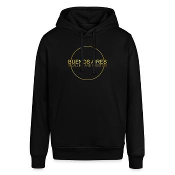 Buenos Aires Quote - Stanley/Stella SOUNDER Unisex Hoodie - black - Front - Alina (178cm) & Michal (187cm)