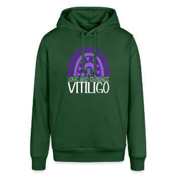 Vitiligo World Vitiligo Day - Stanley/Stella Unisex Hoodie SOUNDER - Flaschengrün - Vorne - Alina (178cm) & Michal (187cm)