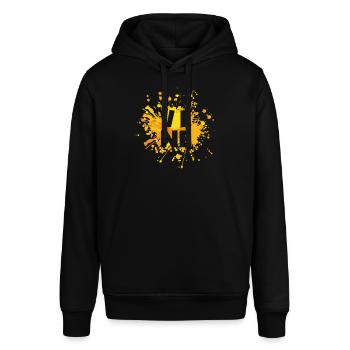 Vine Letter Color Splash - Stanley/Stella SOUNDER Unisex Hoodie - black - Front - Alina (178cm) & Michal (187cm)
