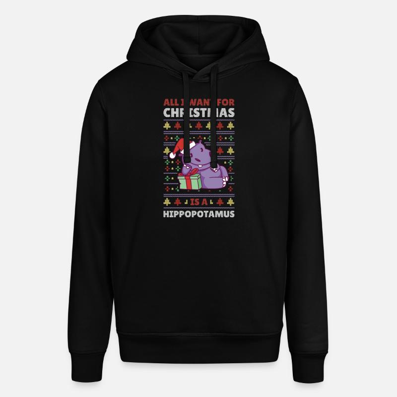 Noël Hippo Pull de Noël moche cadeau - Sweat à capuche SOUNDER Stanley/Stella Unisexe - noir