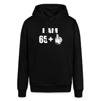66 Geburtstag - Stanley/Stella Unisex Hoodie SOUNDER - Schwarz - Vorne - Alina (178cm) & Michal (187cm)